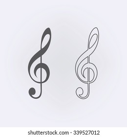 Music Clef icon . Vector illustration