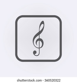 Music Clef icon. Vector illustration