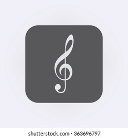 Music Clef icon. Vector illustration