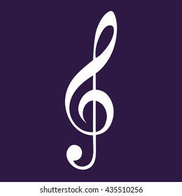 Music Clef icon. Vector illustration