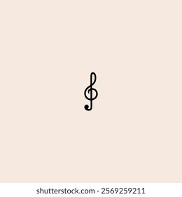 Music Clef, music key icon flat vector design.