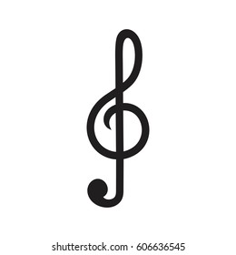 Music Clef, music key vector icon