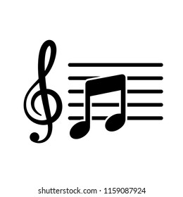 music - clef -nota - melody icon vector