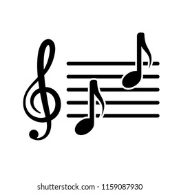 music - clef -nota - melody icon vector