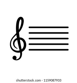 music - clef -nota - melody icon vector