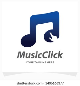 Music Click Logo Design Template