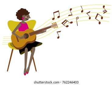 Music clip art. Musician. guitar. Guitar player.