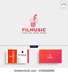 music clip cinema media entertainment simple logo template vector illustration