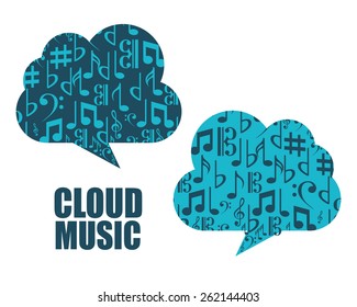 music cloud design, vector illustration eps10 graphic 