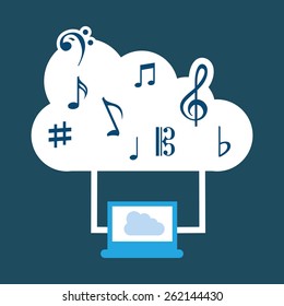 music cloud design, vector illustration eps10 graphic 