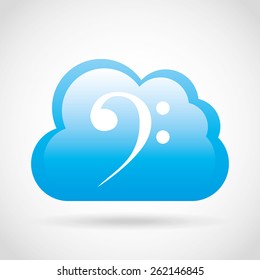 music cloud design, vector illustration eps10 graphic 