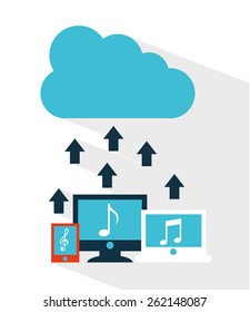 music cloud design, vector illustration eps10 graphic 