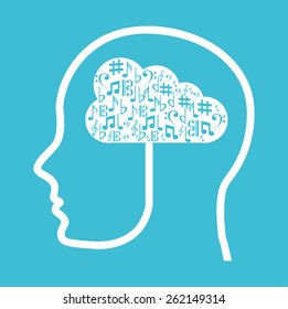 music cloud design, vector illustration eps10 graphic 