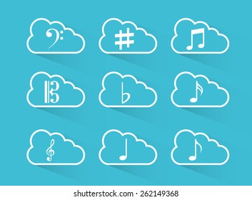 music cloud design, vector illustration eps10 graphic 