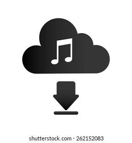 music cloud design, vector illustration eps10 graphic 