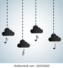 music cloud design, vector illustration eps10 graphic 