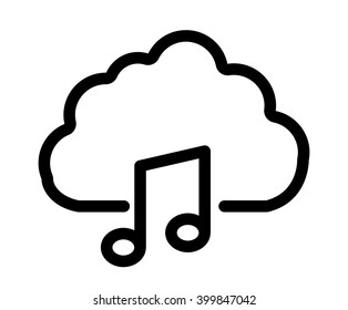 Music cloud design, vector illustration