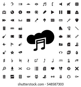 music cloud icon illustration isolated vector sign symbol