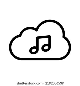 Vektorgrafik von Musik-Cloud-Symbol 