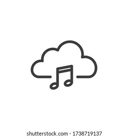 Symbol für Musik im weißen Hintergrund