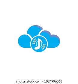 Music Cloud Logo Icon Design
