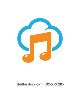 Music Cloud Logo Icon Design