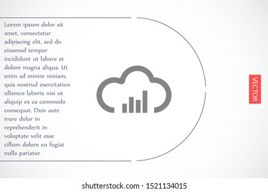 Music cloud vector icon 10 eps icon, flat Lorem ipsum design. Music Cloud ICON VECTOR FOR DOWNLOAD. VECTOR ICON Cloud Music to LISTEN TO.