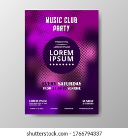 Music Club Party Celebration Flyer, Banner, Pamphlet