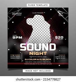Music club party flyer template