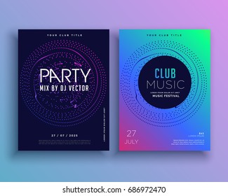 music club party flyer template design vector
