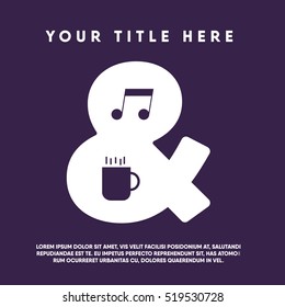 music and coffee combo concept. music icon. coffee mug icon. vector illustration. eps 10