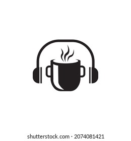 music coffee logo illustration vector design