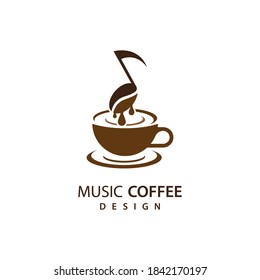 Music coffee logo images illustration design