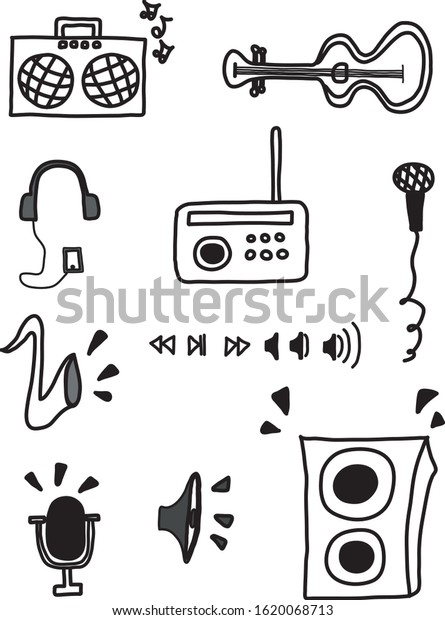 Download Music Collection Handdrawn Save Svg Use Stock Vector Royalty Free 1620068713