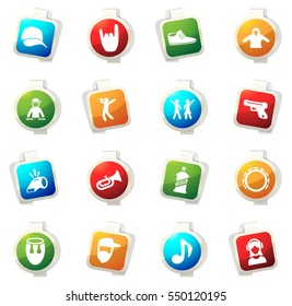 Music color icon for web sites and user interfaces