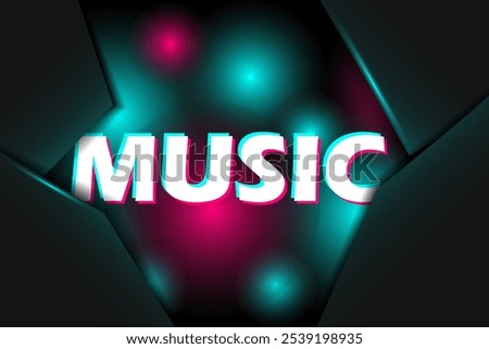 Music. Colored modern background in the style of the social network. Digital background. Stream cover. Social media concept. Vector illustration. EPS10