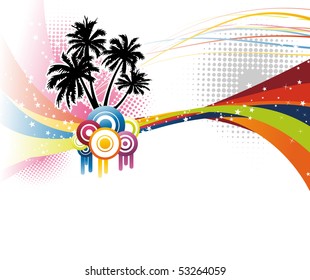 Music colorful rainbow wave. Vector illustration