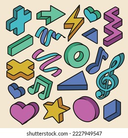 Music colorful vintage seamless pattern notes and other symbols for playing compositions or playing musical instruments vector illustration