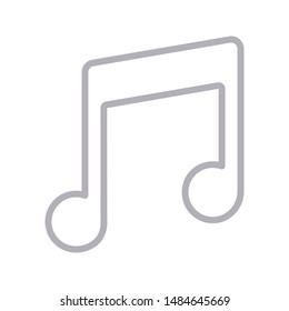 music colour line vector icon