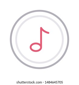 music colour line vector icon