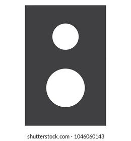 Music column audio speakers vector icon simple flat design. Stereo music sound system cinema column. Symbols, sign