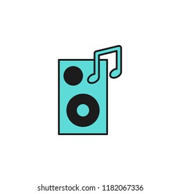 music column colored icon. Element of birthday party icon for mobile concept and web apps. Colored music column icon can be used for web and mobile