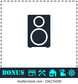 Music column icon flat. Simple vector symbol and bonus icon