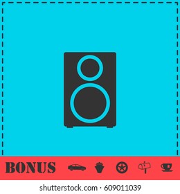 Music column icon flat. Simple vector symbol and bonus icon