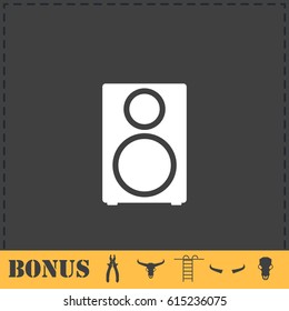 Music column icon flat. Simple vector symbol and bonus icon