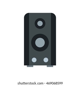 Music column icon in flat style isolated on white background. Sound symbol