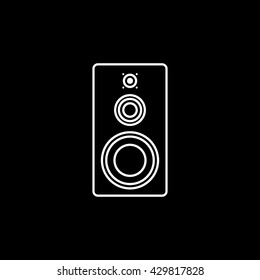 Music Column Icon On Black Background