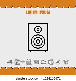 music column icon vector