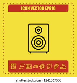 music column icon vector