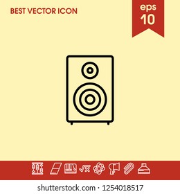 music column icon vector